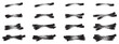 © MSTFUTHON - Black brush strokes vector illustration. Abstract grunge texture on white background. Set of grunge black paint.