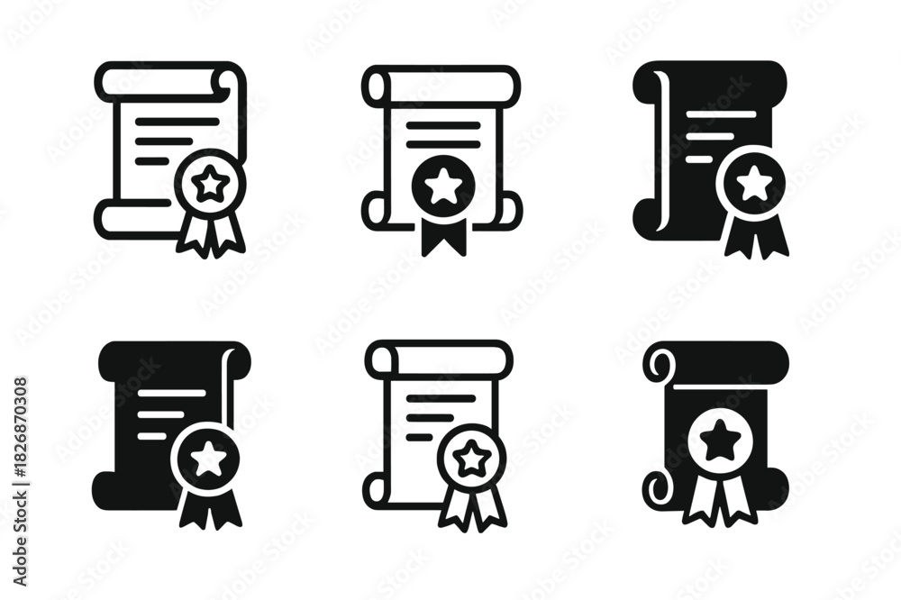 Online Grading Logos. Online grading system. Icon set. Set Logo of ...