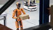 © IM Imagery - 3D Render: Portrait of Autonomous AI-Enabled General Purpose Humanoid Robot Working at Distribution Center. Automated Fulfillment Center or Warehouse. Industrial Automation by Artificial Intelligence