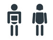 © Gregory Smith - Abstract Male and Female Silhouettes in Geometric Shapes.