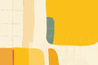 © Rozzie - Formas abstratas e cores quentes em um design moderno e minimalista, criando uma atmosfera vibrante e convidativa.