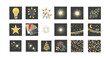 © LOBSTER LARRY - Festive holiday icon set: vintage christmas lights and decorations collection