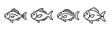 © IsratJahan - Four cute fish swimming together vector illustration download free fish clip art images for design