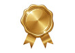 © MDSOIUD - Shiny golden wax seal with ribbon isolated on transparent background for award certificate or official document certification