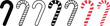 © Masud - Christmas candy cane icon. Set of christmas candy icons on white background. Flat vector illustration