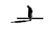 © 4Max - Solitary silhouette of woman standing at edge casting long shadow