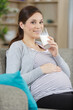 © auremar - happy pregnant woman drinking milk