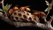 © Olena - Murder Hornets Constructing Their Nest Among Tree Branches: A Study in Disease Ecology and Insectivore Behavior