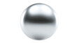 © Newleks - Reflective chrome metal sphere rendering against a transparent background, glossy silver orb representing smoothness, technology, and futuristic design concepts, png