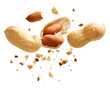 © Abdelati - Roasted peanuts falling on black background delicious snack food isolated on a transparent background