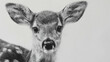 © Kristina - Baby deer pencil drawing, soft shading to show delicate spots and gentle eyes