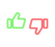 © Rey - like dislike neon illustration. like dislike neon isolated. like dislike neon png
