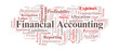© Danawan Purbanggoro - Financial Accounting Word Cloud. A collection of key terms covering assets, accrual concepts, and reporting principles.