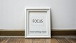 © abu - Inspirational Wall Art Print with the Word Focus and Motivational Quote for Home or Office Decor