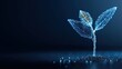 © Anca - A cutting-edge concept of digital plant sprout growing out of the ground. ..Created with Generative AI, not depicting real subjects.