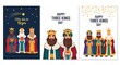 © Faria - Three kings day celebration with the three wise men and gifts illustration