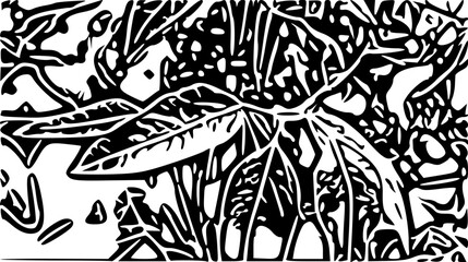 Naklejka na meble black and white seamless pattern