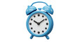 © RenderMint - 3d icon of blue alarm clock isolated on transparent background
