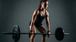 © Micevic family - Powerful Young Woman Performing Deadlift in Gym