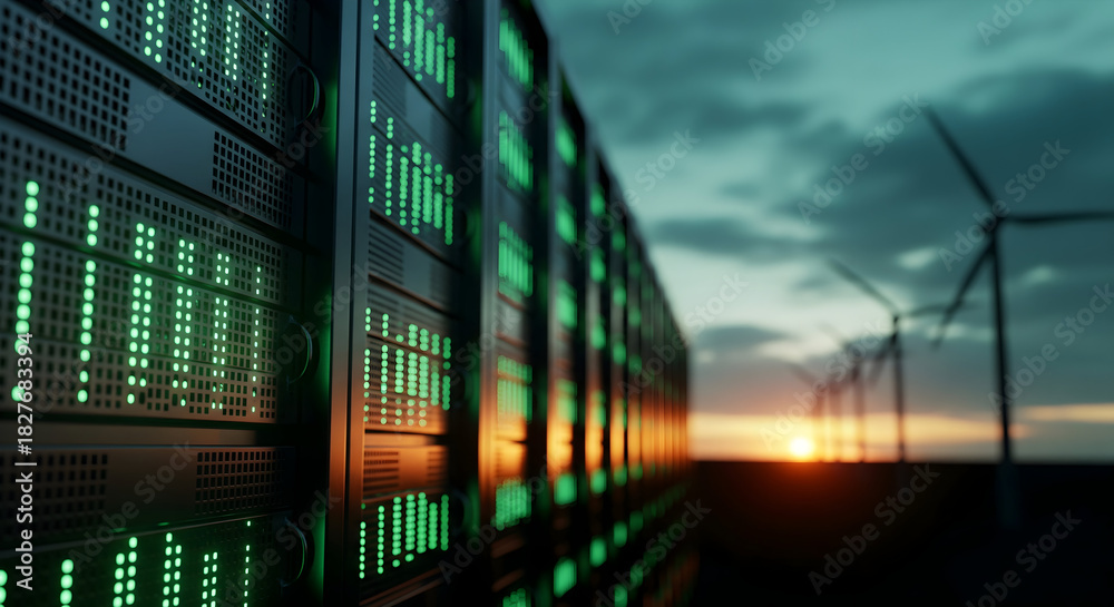 Experience the future with this dynamic server room featuring advanced ...