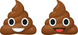 © Sumon Creative - Cute smiling poop emoji characters vector illustration set with happy cartoon faces, funny expressions, and playful design for stickers, apps, and digital projects.