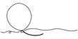 © SREEPOLOK - Balloon continuous one line drawing with simple minimalist outline on white background.