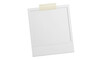 © James - Blank instant photo frame with tape isolated PNG, empty polaroid mockup for memories and photography presentation on transparent background