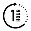 © MDNURUL - One hour duration timer clock icon symbol