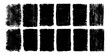 © Liudmila Ozerova - Vector set of grunge ink vertical frames. Bold texture distressed rectangular brush strokes. Textured backgrounds for badges, labels, banners, posters.