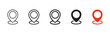 © Chelpanoff - Location pin icon. Classic map marker vector showing position and destination sign. Useful geotag pointer for navigation apps, routes, mobile maps and travel interface pictogram concept.