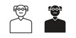 © Natubhai - Professor icons. Black and White Vector Icons. can be used web and mobile