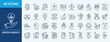© Varianicon - Green energy icon set. Containing wind energy, solar power, geothermal, eco material and more. Outline vector icons collection