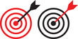 © fatima - vector Gun target, Target icons template,Targets different shapes and color. Archery target business concept,Target Vector icon illustration,