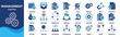 © Trend Icons - Management icon set collection. an icon pack contain manage, plan, lead, strategy, goal, task, team, schedule, organize, project