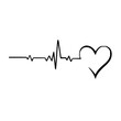 © AS Brothers - Heartbeat pulse line transforming into a heart, a symbol of life, love, and passion, perfect for medical, health, or romantic design projects