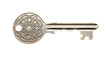 © Maker - Intricate antique key with ornate circular head on a white background, symbolizing access and opportunity