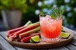 © Lubos Chlubny - Rhubarb cocktail with lime, mint, and rosemary