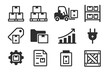 © Architect - Vector shelf chart warehouse box simple plug stack icons icon document pallet