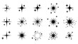 © HB - Collection of diverse sparkle and star icons, symbolising magic, shine, and cleanliness for graphic design, web elements, and festive projects