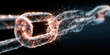 © Alena AV - A digital glowing chain with a dissolving link , dark digital background, a  metaphor for broken connections in AI ethics. Representing the importance of trust in artificial intelligence technology
