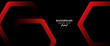 © Khoirul - Abstract 3D background with hexagonal pattern. Modern design with simple geometric shapes in red on dark background. modern trendy design