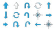© ardi - Navigate your project with these directional arrows and compass icons, perfect for wayfinding, maps, and interface design in a modern, accessible style