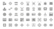© Sul - Collection of Diverse Futuristic Geometric Abstract Icons and Symbols.