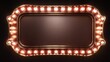 © Babb - A vibrant marquee frame with glowing lights is set against a dark background creating an inviting atmosphere for a theater announcement. It is ideal for displaying show titles or events.