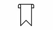 © Jes - Minimalist Bookmark Icon A Simple Outline on White Background, Suitable for Various Designs and Applications