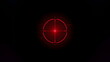 © Borneo - Red Glowing Sniper Scope Crosshair Target on Black Background