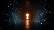 © Mitchell - Unlock your potential with a glowing keyhole portal - a visual metaphor for new opportunities, security, and innovation in a digital future