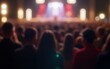 © lin - Blurred large group of people with de-focused lights. High quality