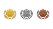 © dikifajarfadilah - award medals with laurel wreaths gold silver and bronze symbolizing success achievement and recognition for corporate communications