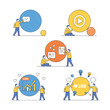 © Meli - digital marketing and social media content illustration set